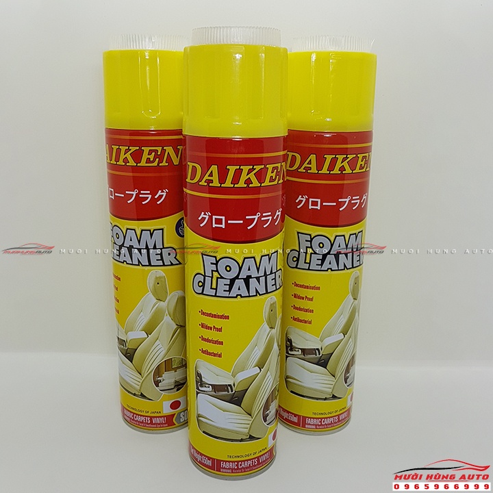 DAIKEN FOAM CLEANER Vệ Sinh Bảo Dưỡng Nệm Ghế Da Xe Hơi