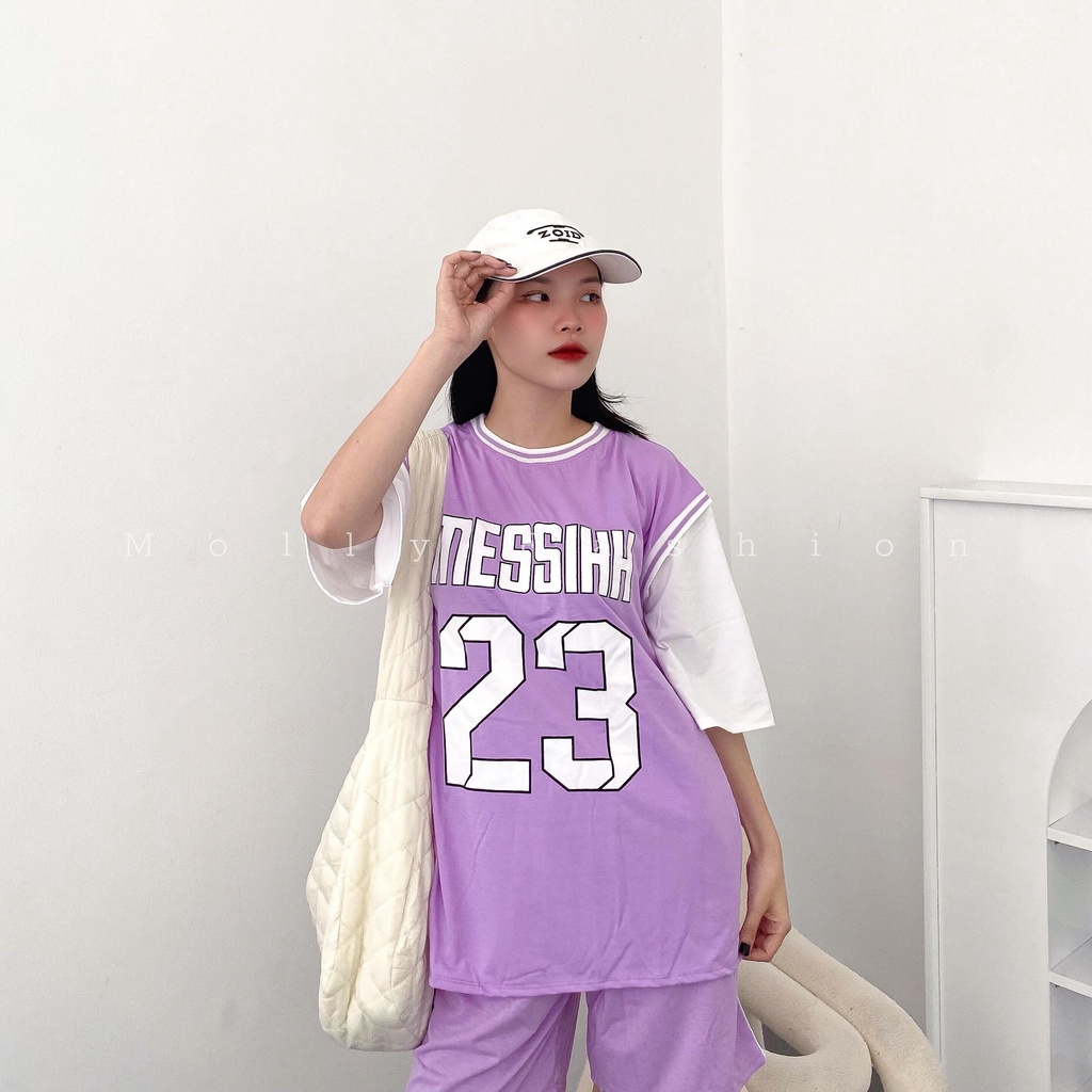 Set Đồ Bộ Bóng Rổ Nam Nữ MESSIHH 23 phong các Ulzzang, Phom Unisex Freesize Molly Fashion