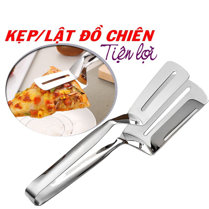 KẸP GẮP THỨC ĂN❤️SALE❤️ KẸP INOX CỠ TO GẮP LẬT ĐẢO ĐỒ ĂN NÓNG ĐỒ CHIÊN RÁN NƯỚNG TIỆN ÍCH ĐA NĂNG