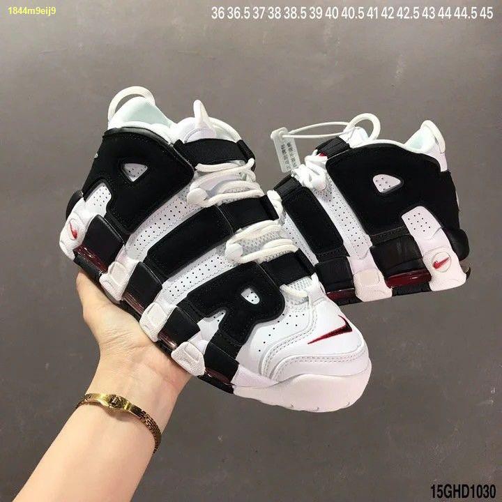 ✗Big AIR Pippen Basketball Shoes Giày nam và nữ Joint Black and White Panda Red Bull Cặp đôi chạy thể thao thông thường