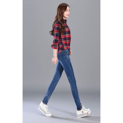 Quần bò nữ 🍎FREE SHIP🍎Quần jean nữ cạp siêu cao Q18 [quần jean đẹp] | BigBuy360 - bigbuy360.vn