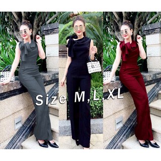 Jum dài ống suông thắt nơ cổ giống Bạch Nguyễn