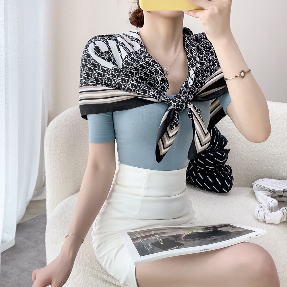 Khăn Choàng Vuông 90cm(35.4inch) Thời Trang Thoáng Khí WJ1007-58