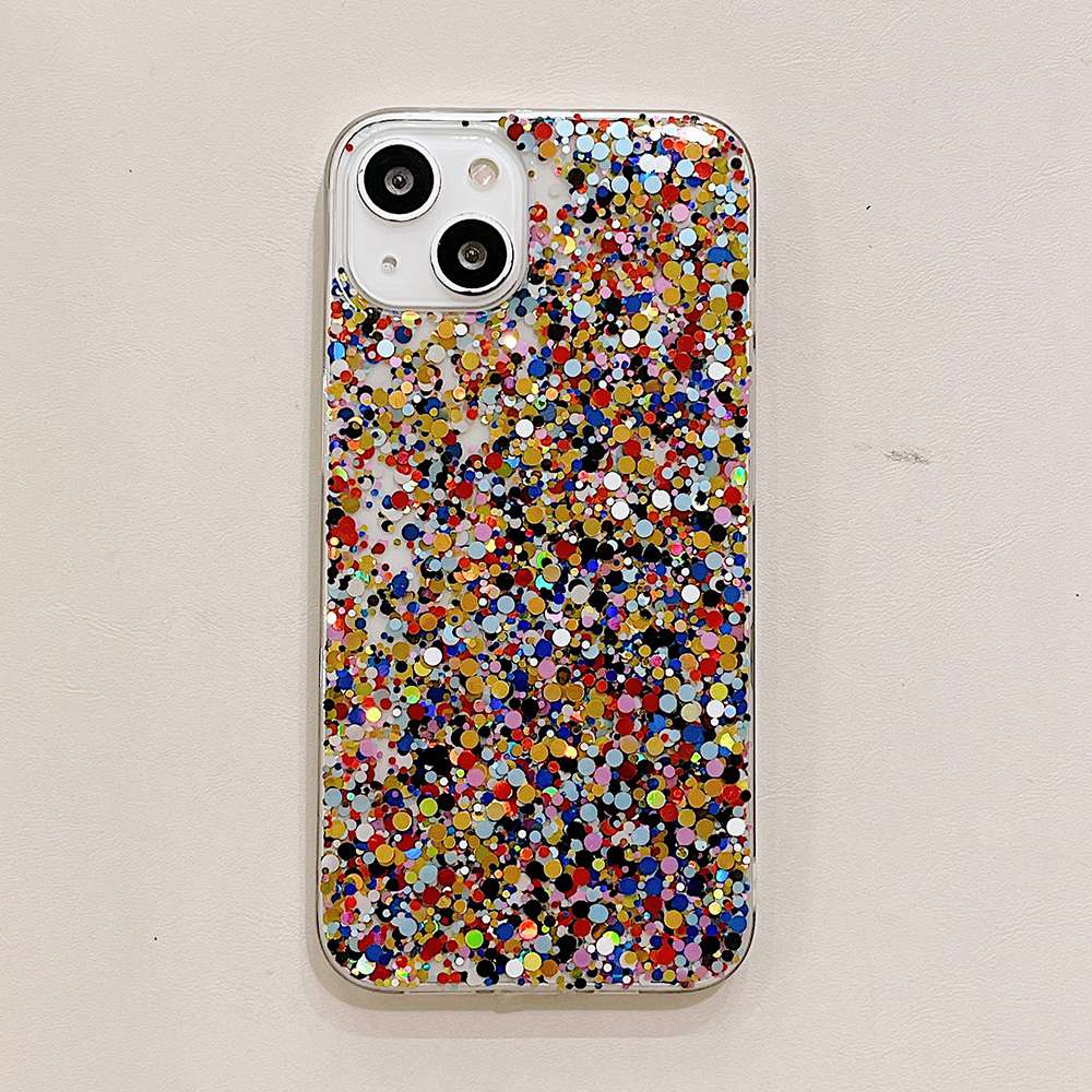 Ốp Điện Thoại Mềm Phối sequin Lấp Lánh Cho iphone 15 14 13 11 12 pro max mini xr x xs max 7 8 plus