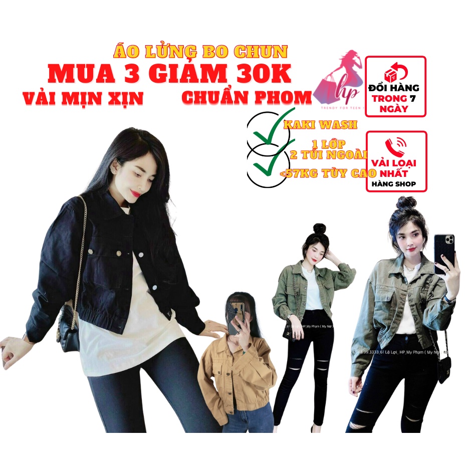 Áo Khoác Kaki Nữ Lửng Hàng Đẹp Thời Trang  Thêu Logo Cực Đẹp (Ảnh + Video Thật) - HÀNG CÓ SẴN