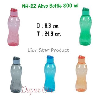 Bình nước nhựa nhiều màu lion star akvo bottle 800ml nh-82