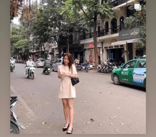 Giày búp bê phối đá tiểu thư