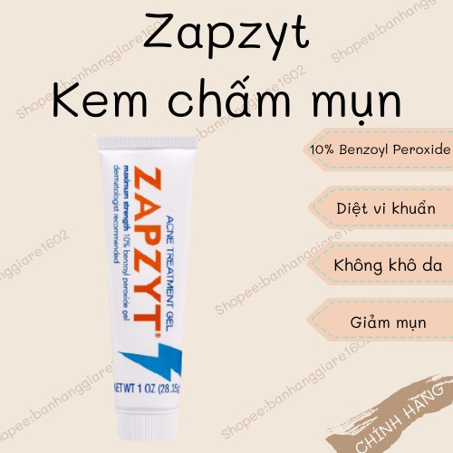 Gel chấm mụn ZAPZYT Acne Treatment Gel 30ml (Bill Mỹ)