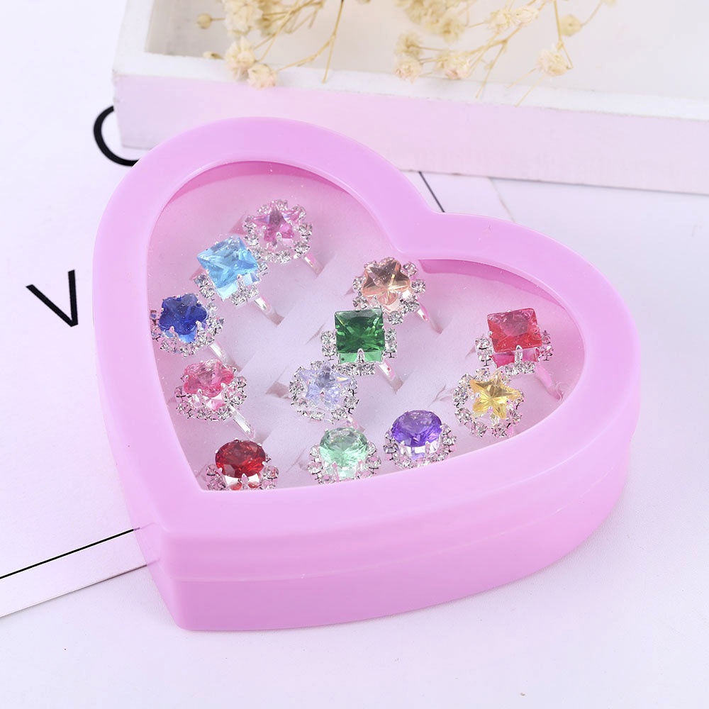 Set 12 Nhẫn Kiểu Dáng Công Chúa Xinh Xắn Cho Bé Gái