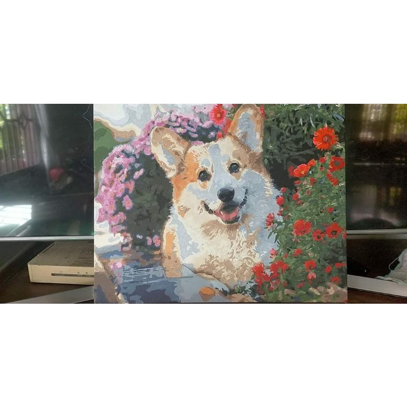 Tranh tô màu sơn dầu số hóa Tổng hợp các mẫu về Chó mèo dễ thương size 40x50cm khung dày 2.5cm đầy đủ phụ kiện, phủ bóng