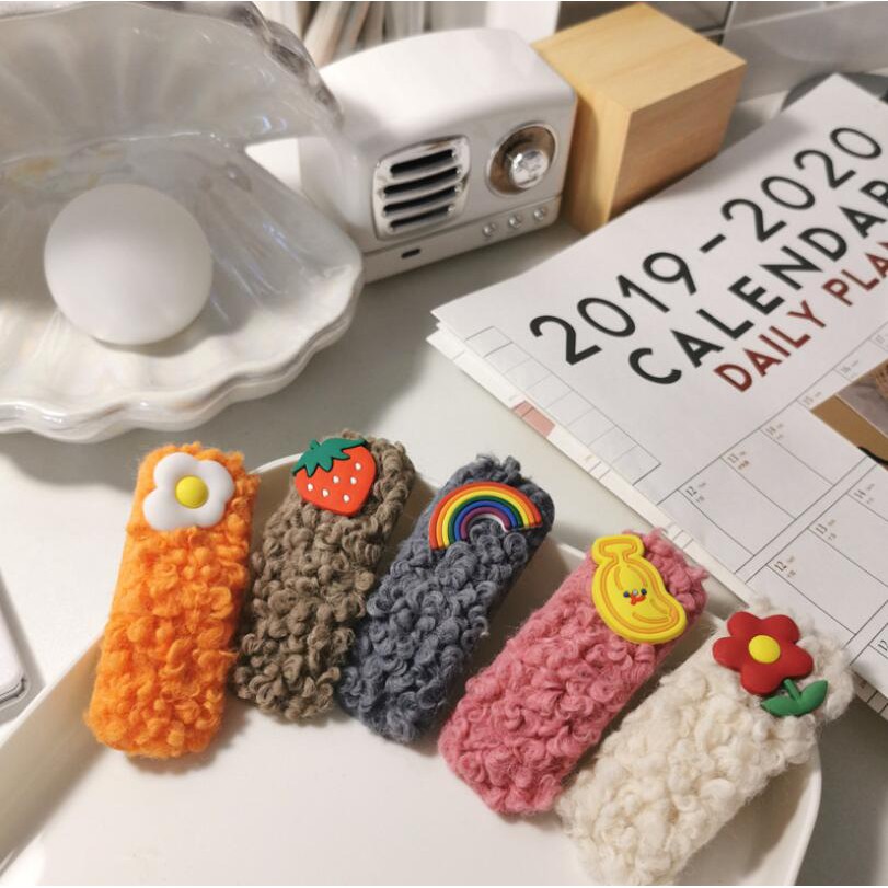 Kẹp Tóc Lông Cừu Thiết Kế Xinh Xắn