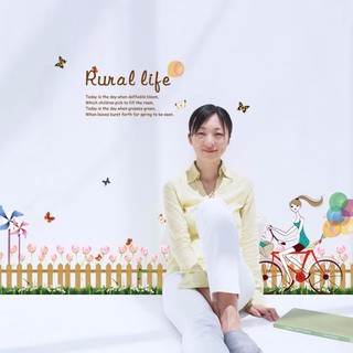Decal trang trí dan chân tường hàng rào bong bóng cho bé