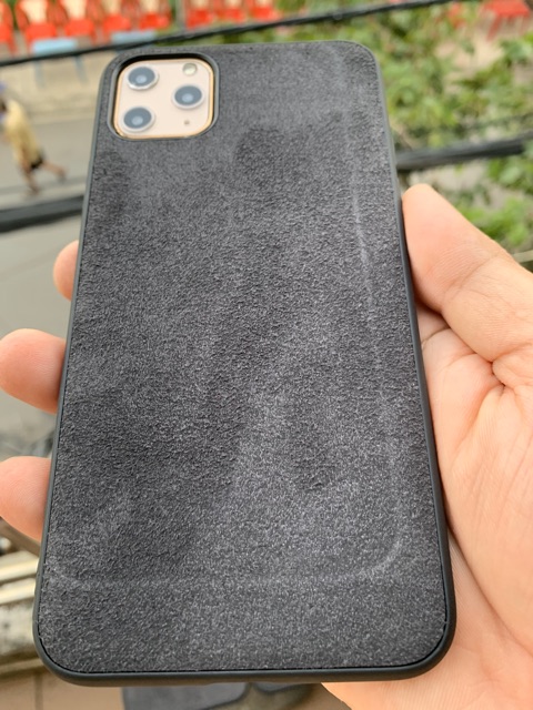 Ốp iphone 11/XSMax/XR/XS Alcantara (da lộn)