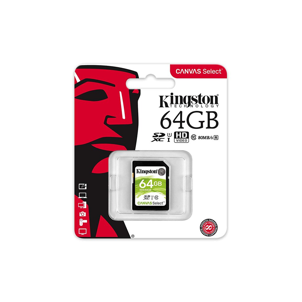 [Mã 2404EL10K giảm 10K đơn 20K] Thẻ nhớ SDXC 64GB Kingston Class 10 USH-I - hàng FPT Synnex phân phối