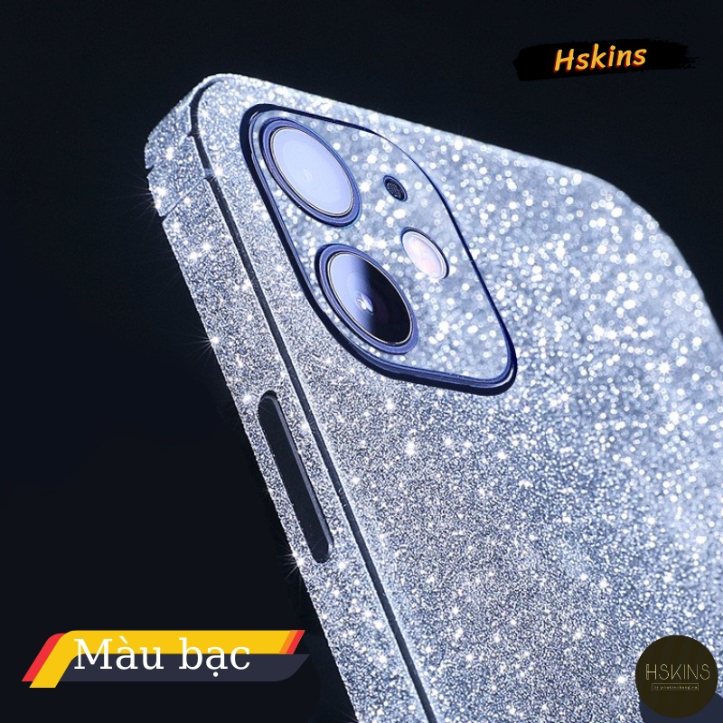 Miếng dán skin kim tuyến lấp lánh iPhone 13 Pro Max / 13 Pro / 13 / 13 Mini lưng full viền