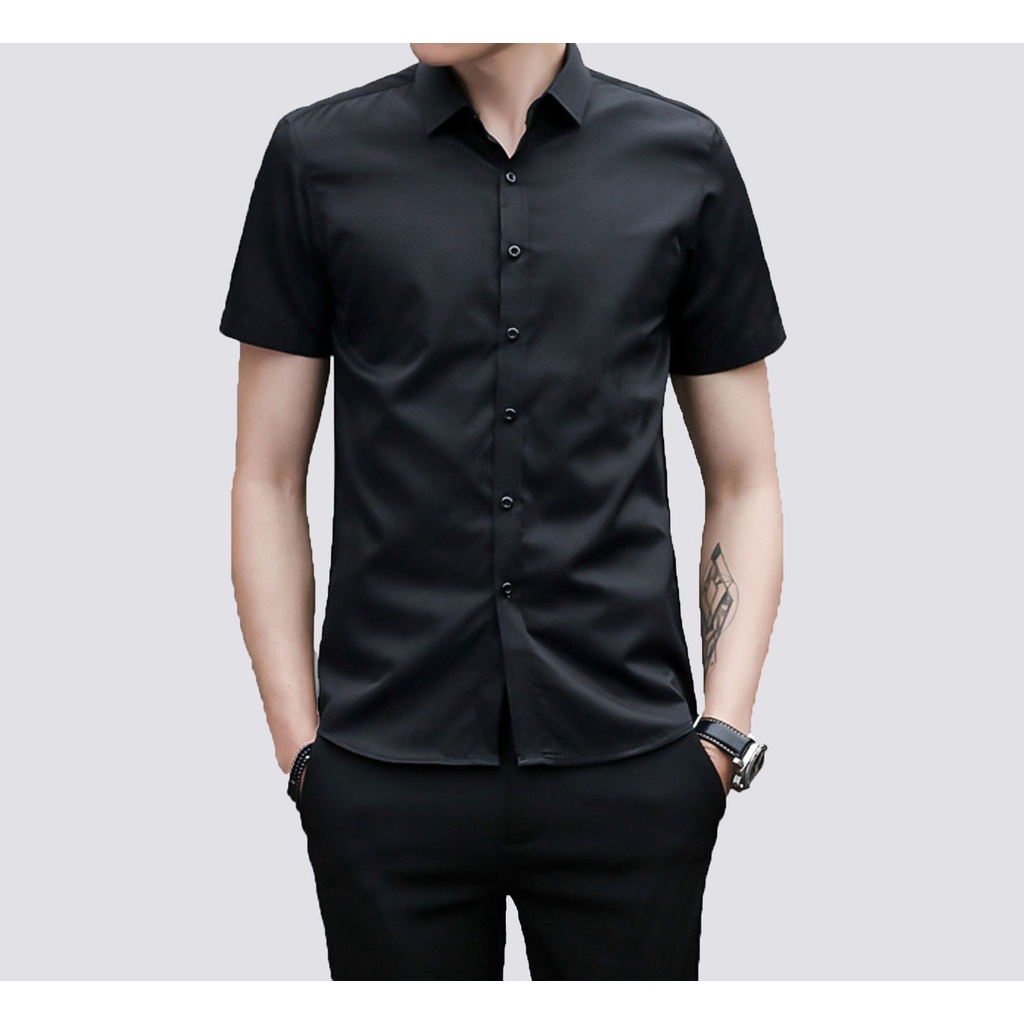 Áo Sơ Mi Nam Ngắn Tay TCE Vải cotton Cao Cấp không nhăn xù
