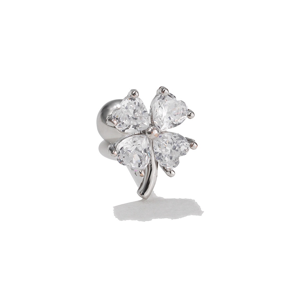 Khuyên Tai Hình Hoa Nhỏ Không Gây Dị Ứng Đính Đá zircon Thời Trang Cho Nữ