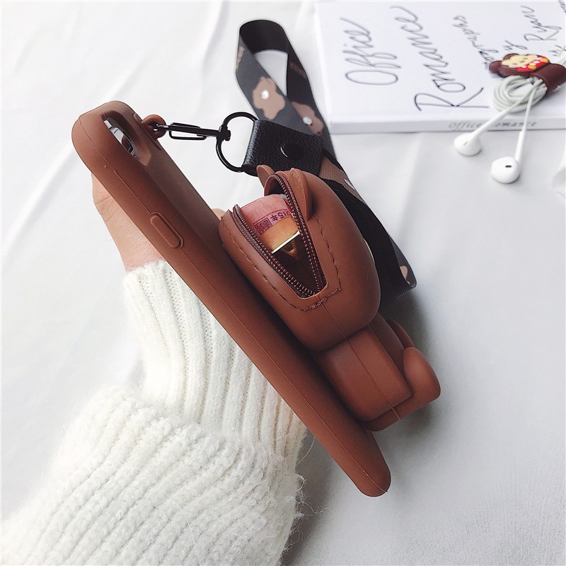 [XẢ KHO ] Ốp lưng Gấu Ví Cute iPHONE 6 /7 /8 PLUS / SAMSUNG A10 / M10 /A20 /A30 / A50 /A70 /J7 PRIME / PRO / OPPO F11