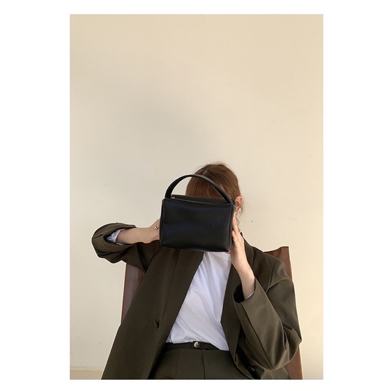 Túi xách Bymood đeo chéo BOXY dáng hộp chữ nhật, thiết kế quai xách bản to thời trang cá tính Hàn Quốc