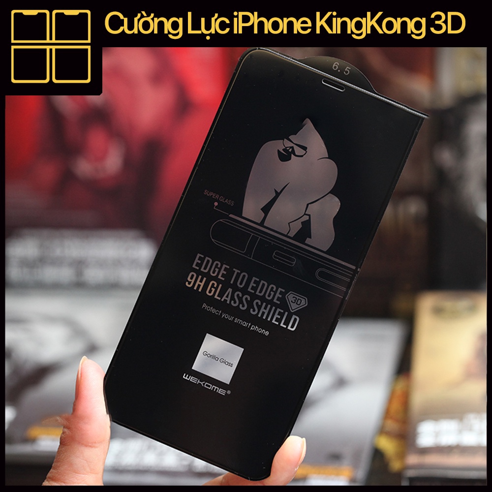 Kính cường lực iphone KingKong 3D Full Màn Dòng 6/6s/6sp/7/7p/8/8p/x/xs/xsmax/11/11pro/11promax/12/12pro/12promax/13