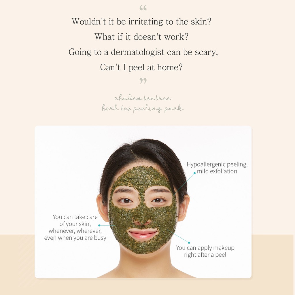 Mặt Nạ Tẩy Da Chết Tràm Trà Chadew WellDerma Chiết Xuất Thiên Nhiên Hàn Quốc 150g