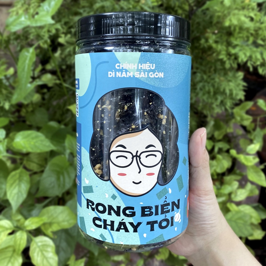 RONG BIỂN CHÁY TỎI 200GR I DÌ NĂM SÀI GÒN I Ăn vặt ít calo, ít dầu mỡ, nêm nếm đậm đà I GIÒN NGON THỬ LÀ GHIỀN