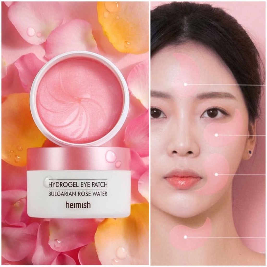 MẶT NẠ MẮT HEIMISH BULGARIAN ROSE WATER HYDROGEL EYE PATCH CHÍNH HÃNG - 7029