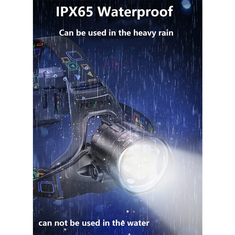 Đèn pin đội đầu siêu sáng 500000lm xhp120 1500m 18650 xhp90.2