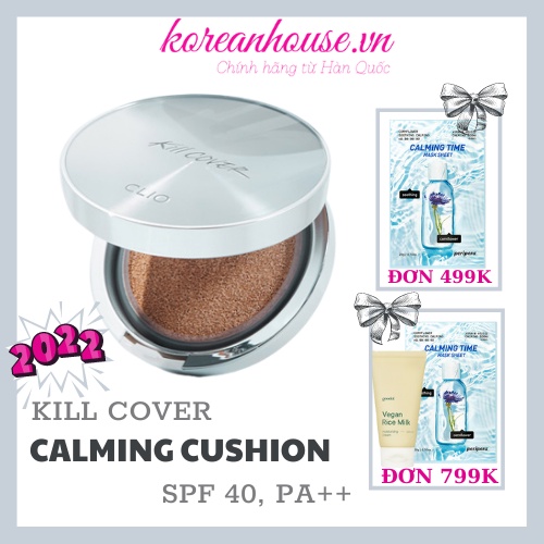 [Chính hãng][2022 New] PHẤN NƯỚC CLIO KILL COVER CALMING CUSHION THẾ HỆ MỚI SPF40 PA++ NGUỒN GỐC THỰC VẬT