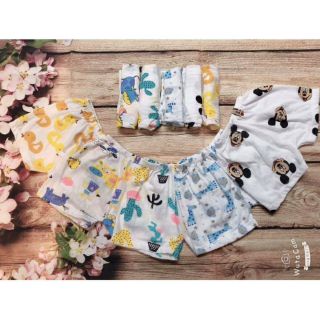 Quần cộc cotton giấy cho bé