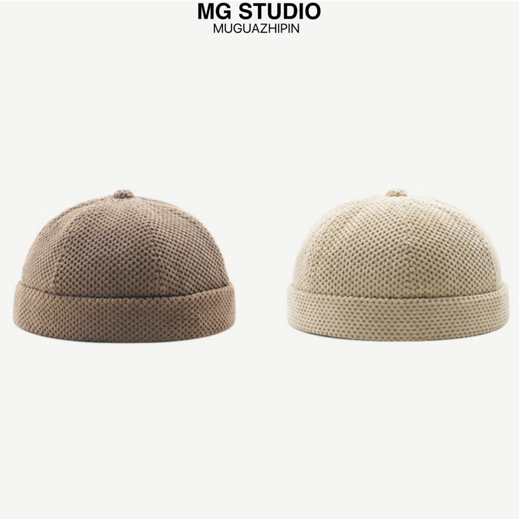 Mũ Nồi Tròn MG STUDIO Cotton Phối Vải Lưới Kiểu Dáng Đơn Giản Thời Trang