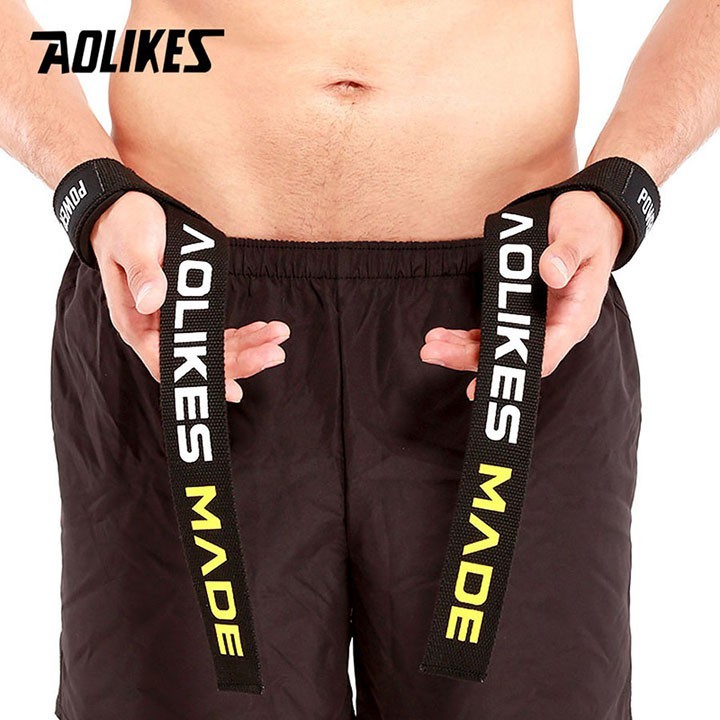 Dây Kéo Lưng (Lifting Straps) Aolikes Hỗ Trợ Deadlift , Tập Xà Đơn , Cầm Thanh Tạ Đòn , Gym