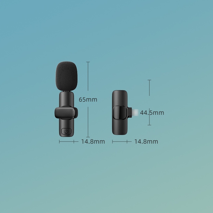 Bộ Microphone Live-Stream không dây Remax K02 cổng LN của Táo / TypeC (Đen) - Nhất Tín Computer