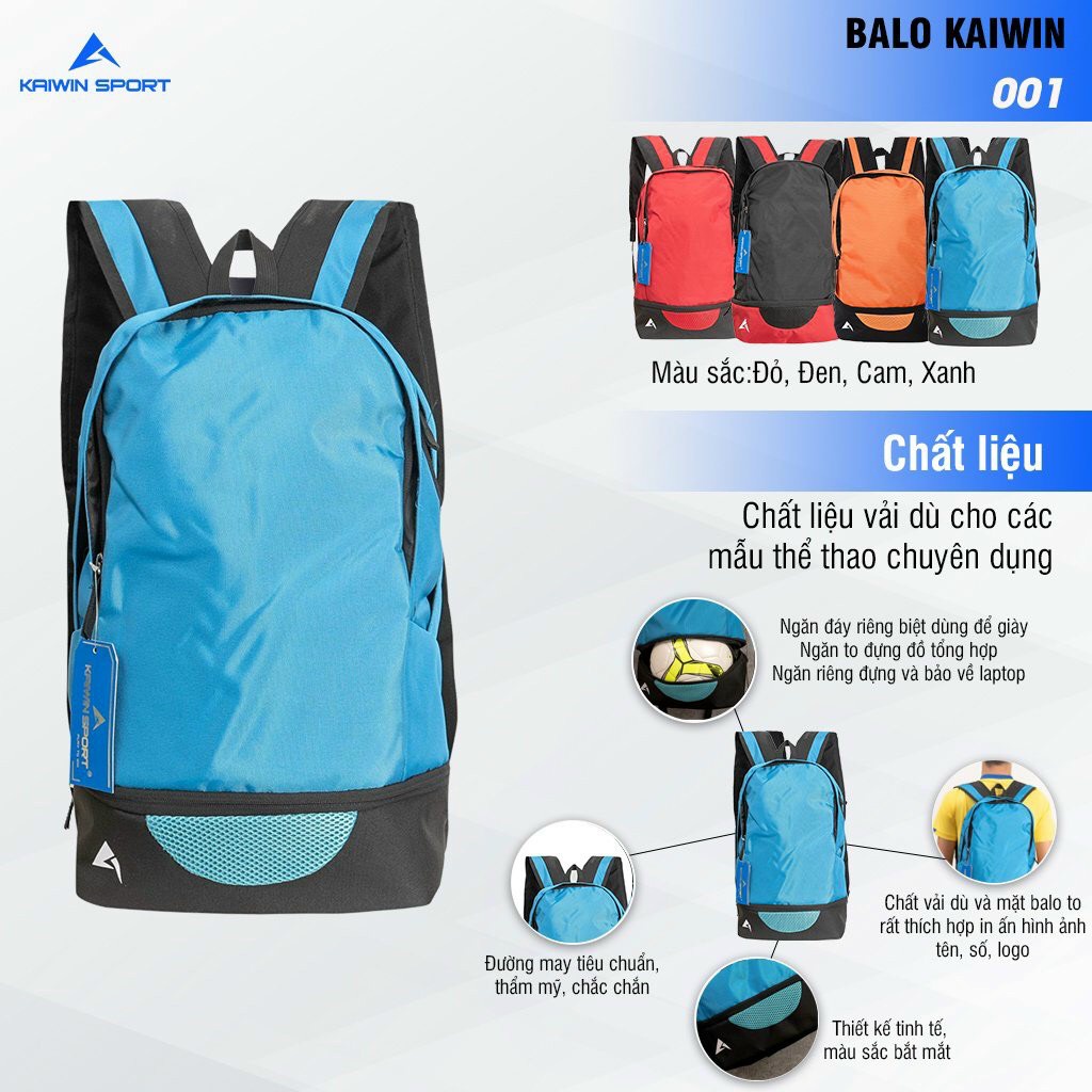 Balo Thể Thao Kaiwinsport 001. In ấn theo yêu cầu