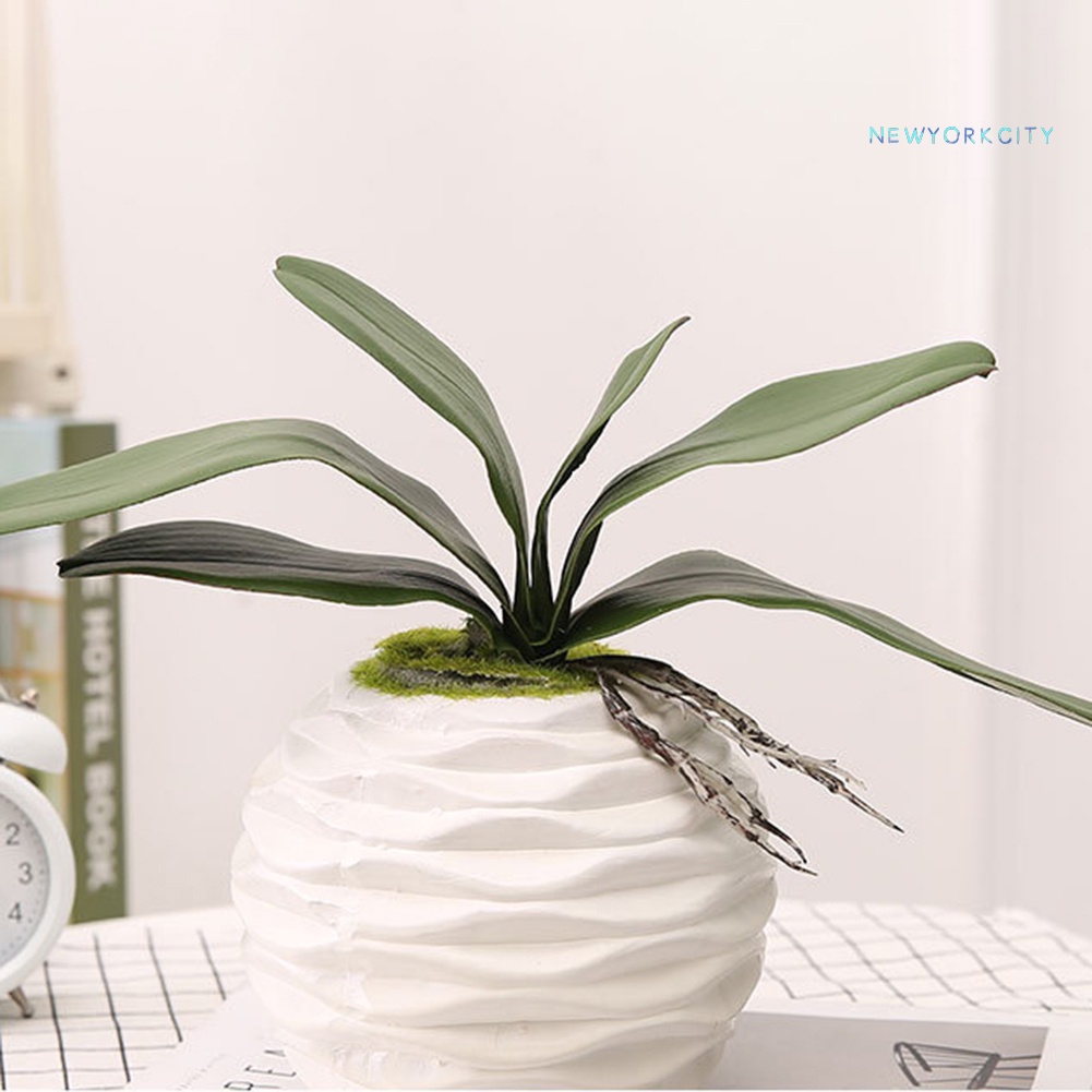 1 Nhánh Lá Phong Lan Nhân Tạo DIY Trang Trí Nhà Cửa Văn Phòng