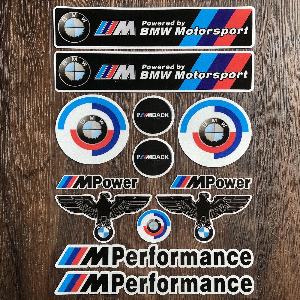 Huy Hiệu Dán Trang Trí Xe Hơi BMW Motorrad Motorsport Phản Quang