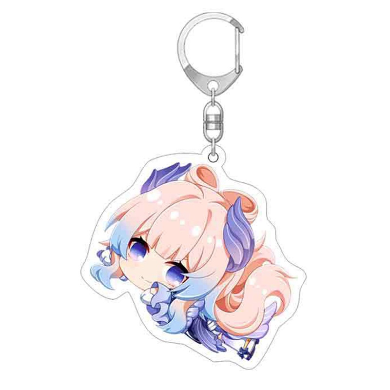 Ygt Genshin Va Chạm zhongli Raiden Shogun Genshin Va Chạm Xiao Hutao Ganyu Móc Khóa Acrylic Dễ Thương