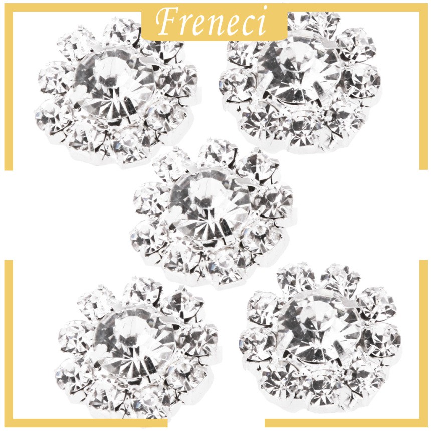 Bộ 10 Nút Áo Hình Hoa Đính Đá 16mm DIY