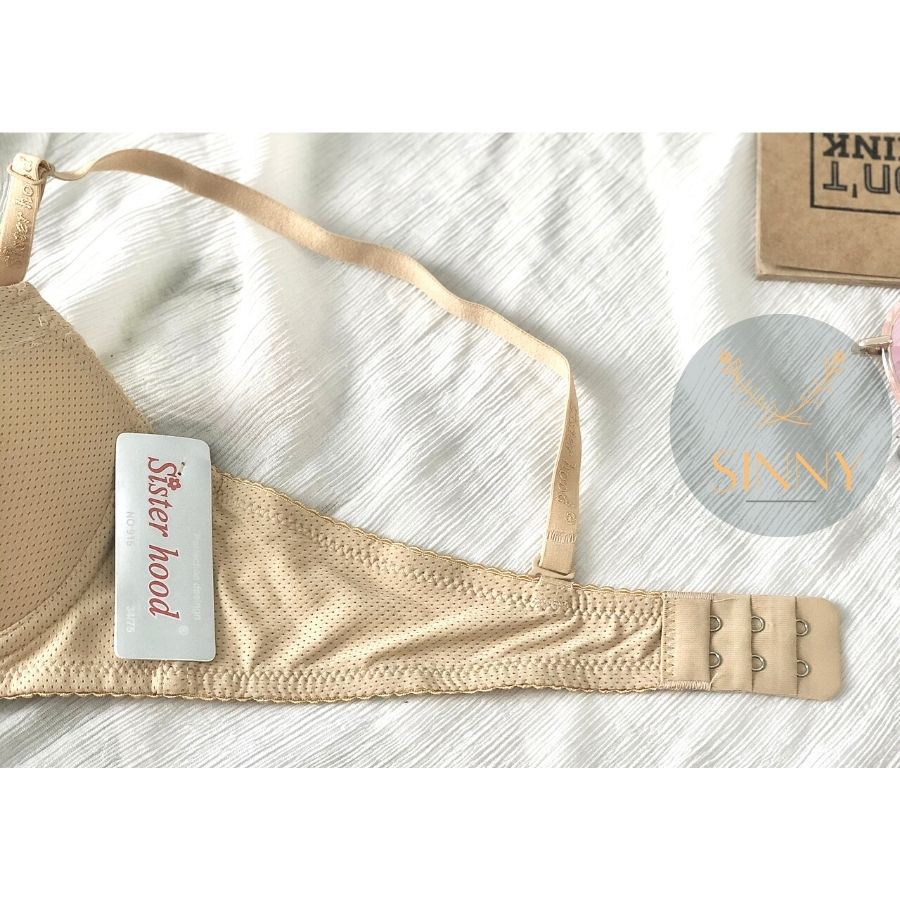 Áo ngực Thái Lan Sisterhood, áo lót thông hơi đệm mỏng vừa, nâng đẩy ngực mã 915, SINNY