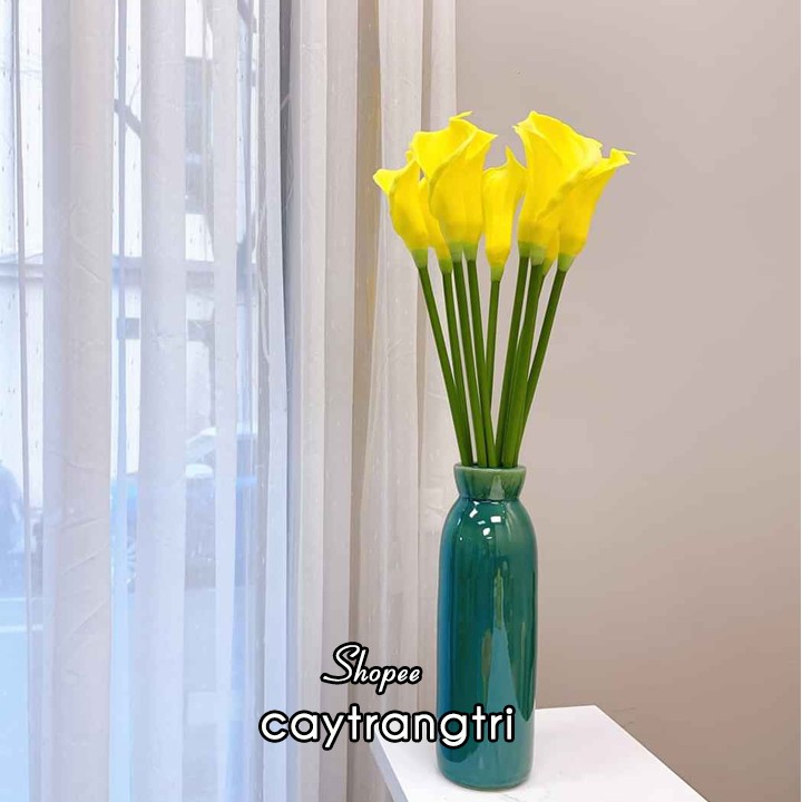 Hoa rum giả chất liệu cao su cành dài 60cm