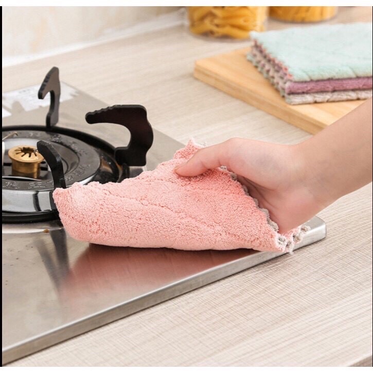 Khăn Lau Bếp 2 Mặt Siêu Thấm Hút, Khăn Lau 2 mặt