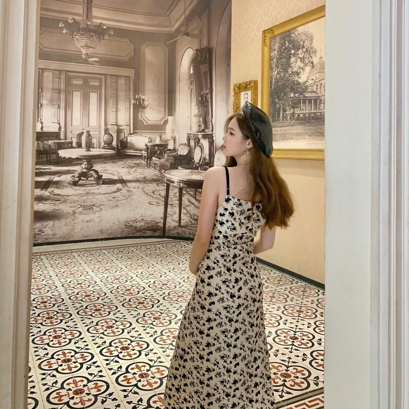 [Mã SKAMA06 giảm 8% tối đa 50K đơn 250K] Floral Sling Dress (Đầm dây hoa) | BigBuy360 - bigbuy360.vn