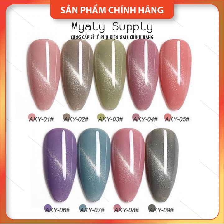 Set Sơn AS Mắt Mèo Chai Đỏ Nắp Nhọn 9 Chai Cao Cấp - AKY SP000338