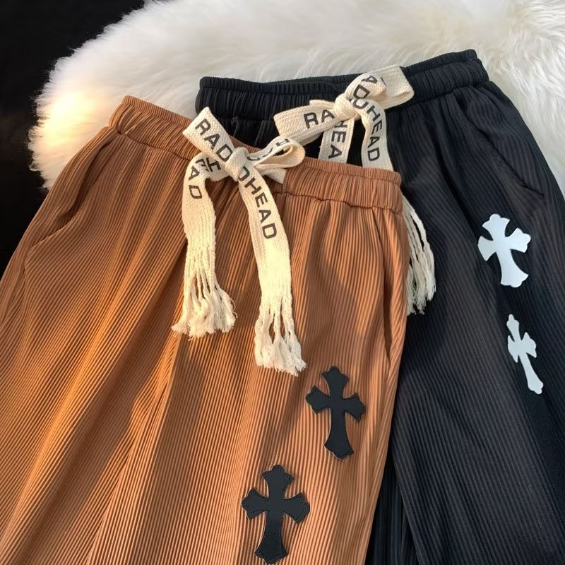 Quần ống rộng In Họa Tiết Phong Cách Hàn Quốc Dành Cho Nam Size M-3XL