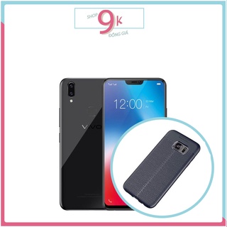 Ốp dẻo đen vân da cho vivo v9