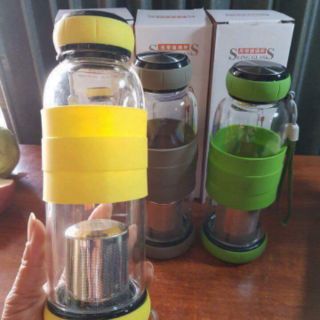 BÌNH PHA TRÀ Thuỷ tinh có đáy lọc đắt 420ml