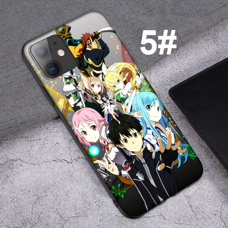 Ốp Lưng Mềm In Hình Sword Art Online Cho Iphone 12 Mini 11 Pro Max 86sf