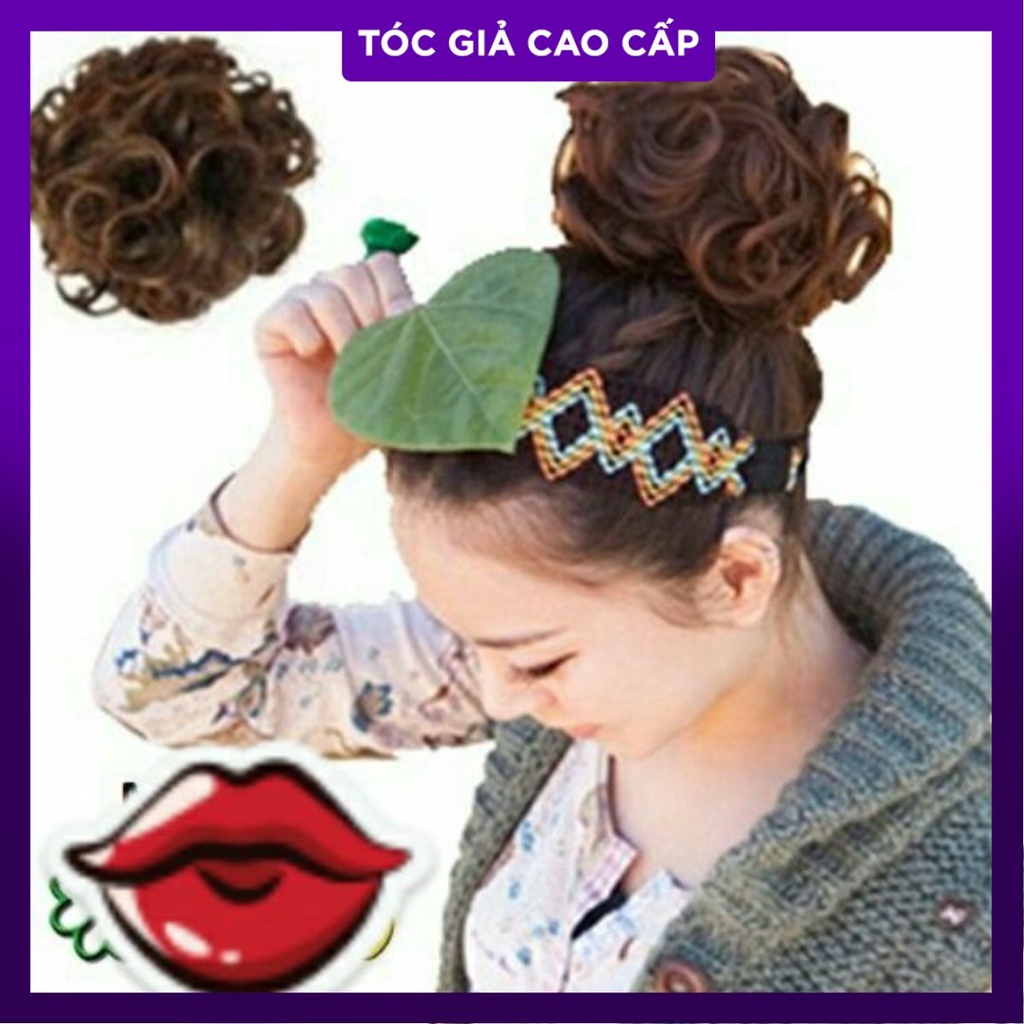 Tóc búi xoăn cột dây