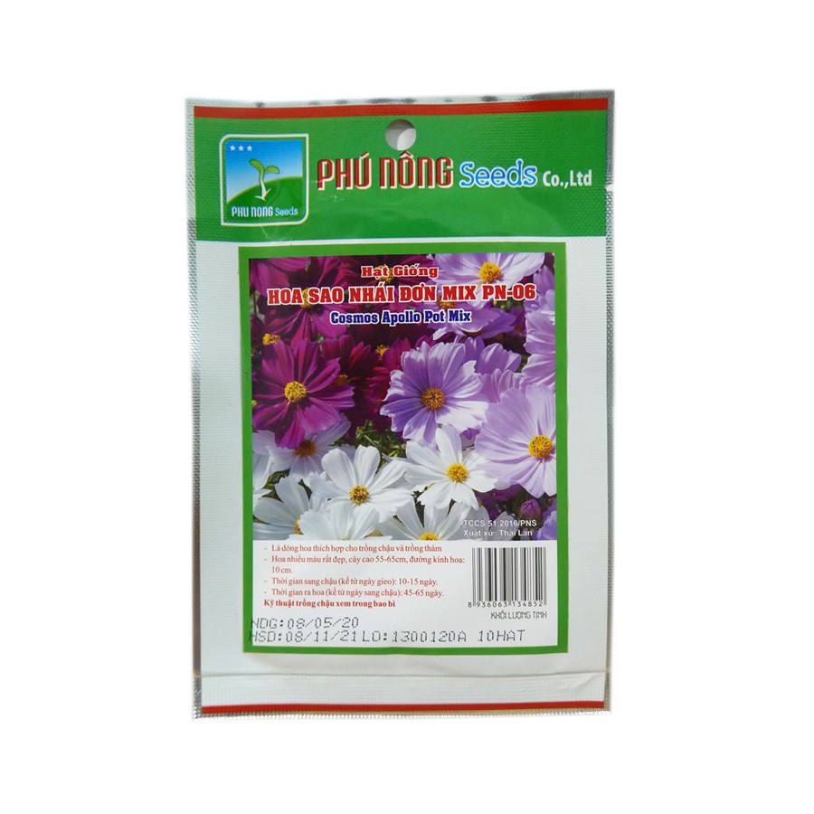 Hạt giống hoa sao nhái đơn mix Phú Nông (Vườn Sài Gòn - Vuon Sai Gon) hạt giống chắc khỏe, tỉ lệ nẩy mầm cao