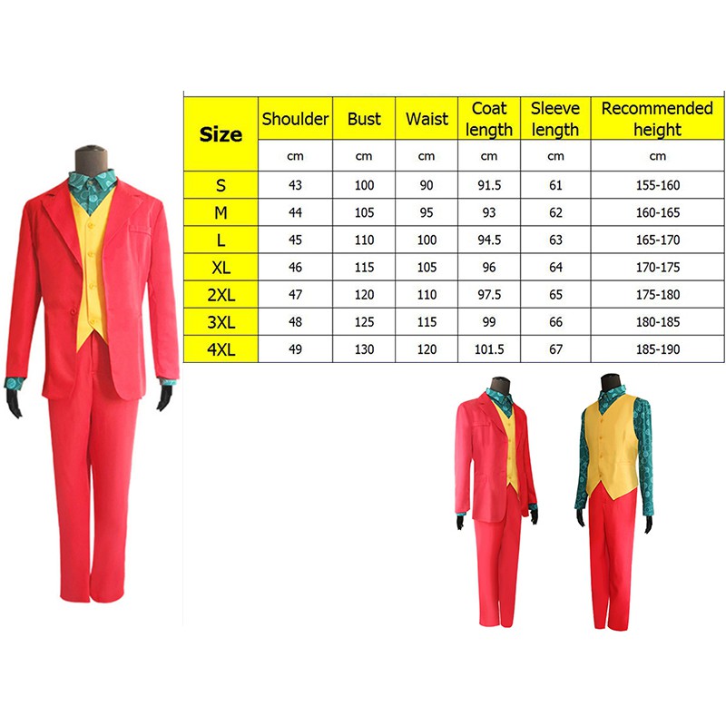 Bộ 4 Món Đồ Hóa Trang Chú Hề Joker Cá Tính Cho Nam Dịp Halloween